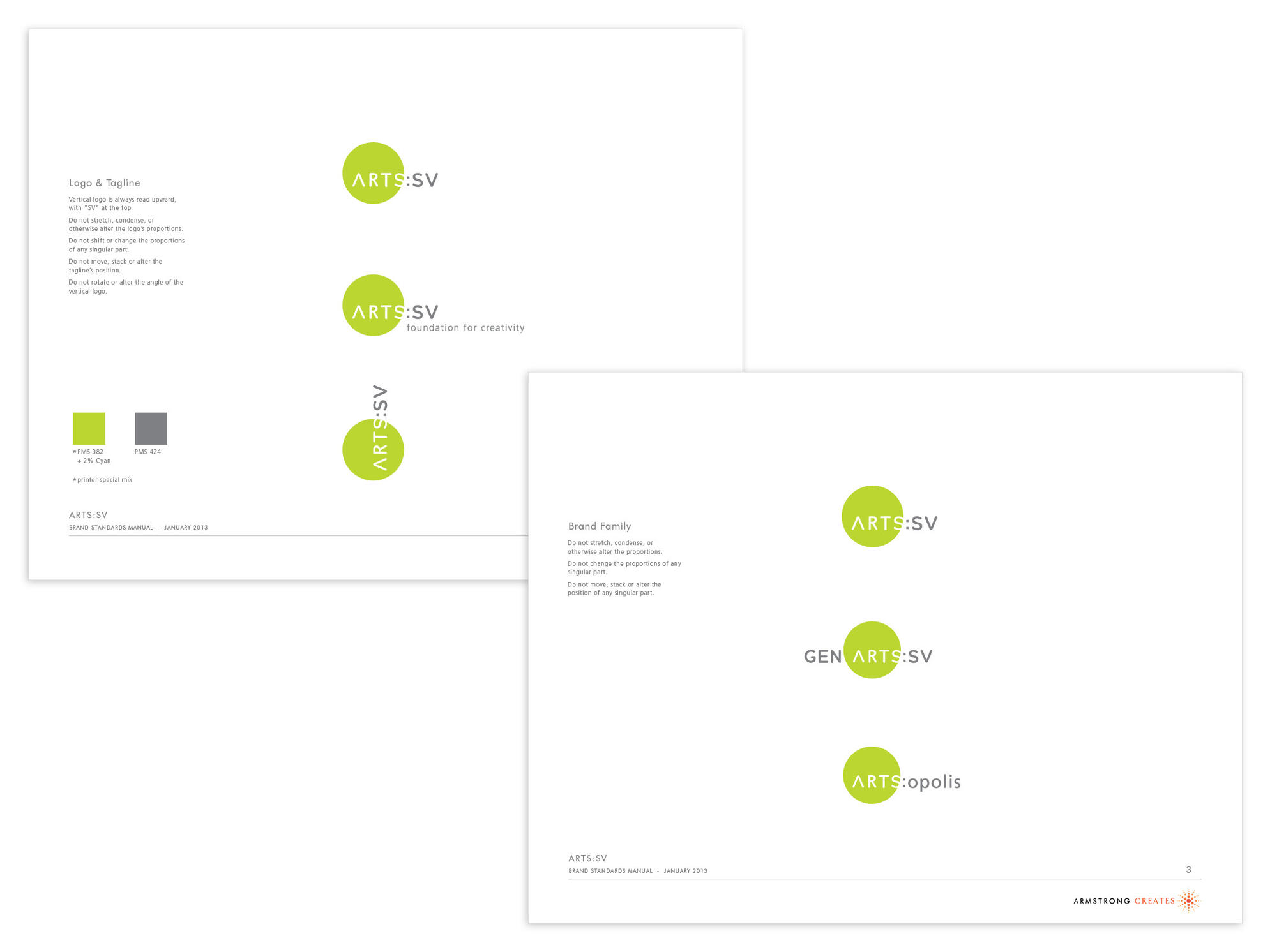 Arts: Silicon Valley | Brand Extension Logos, within the Brand Style Guide