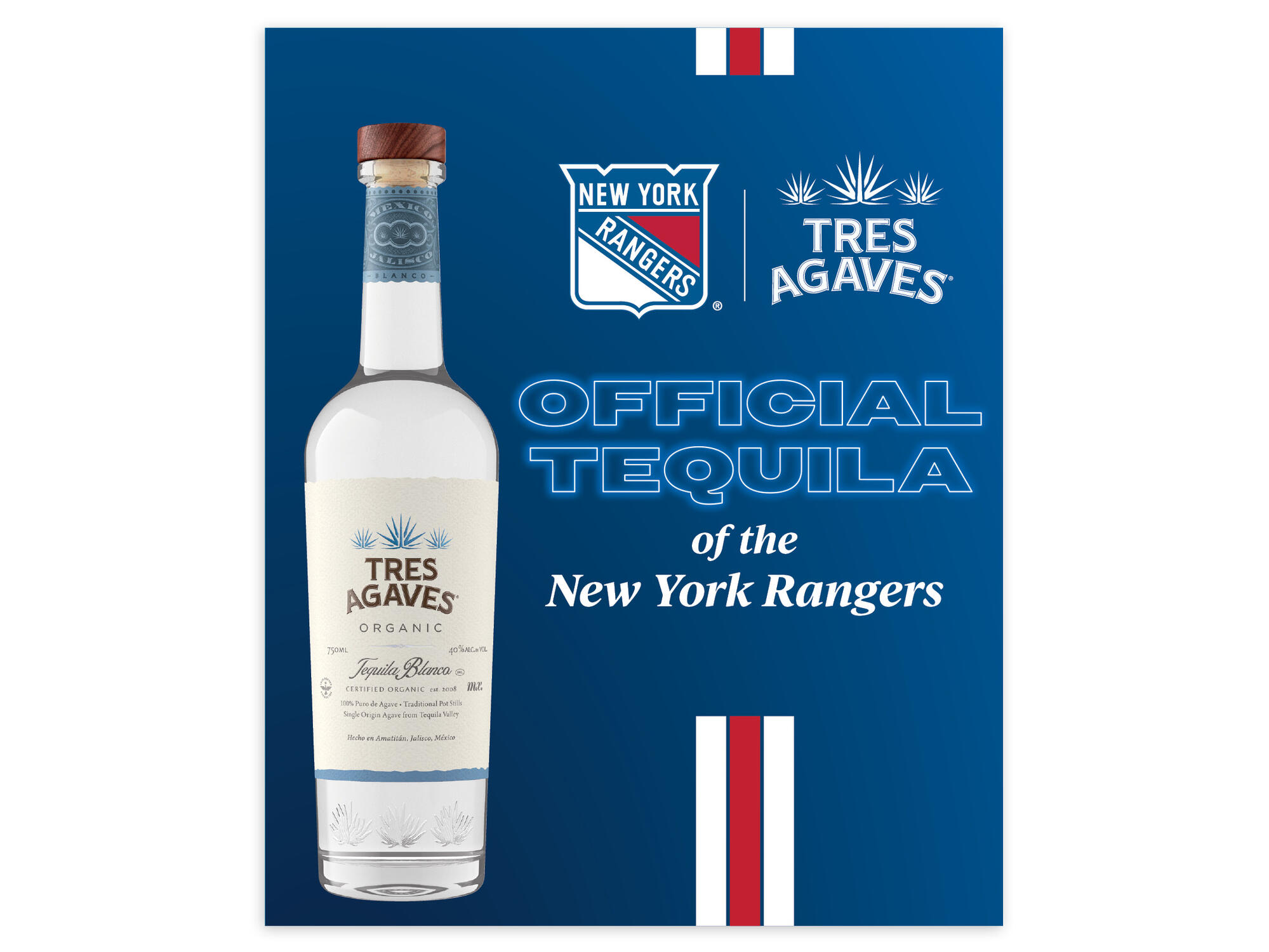 Tres Agaves | Tequila Blanco NY Rangers Sponsorship Print Campaign