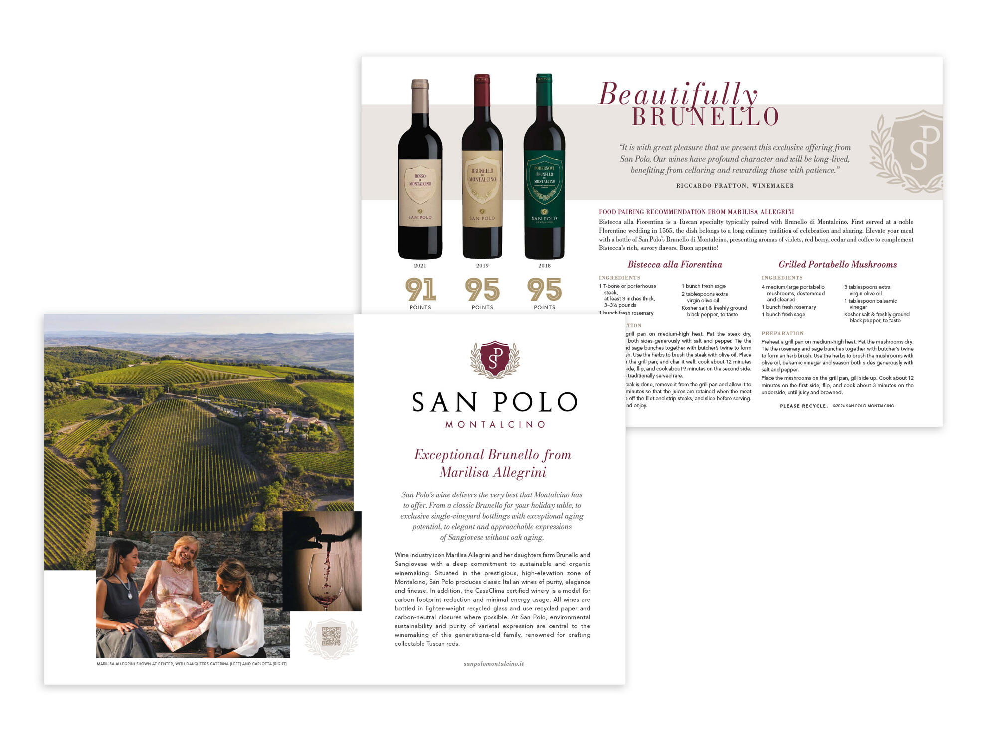 San Polo Montalcino | Eataly Special Wine Offering Brochure