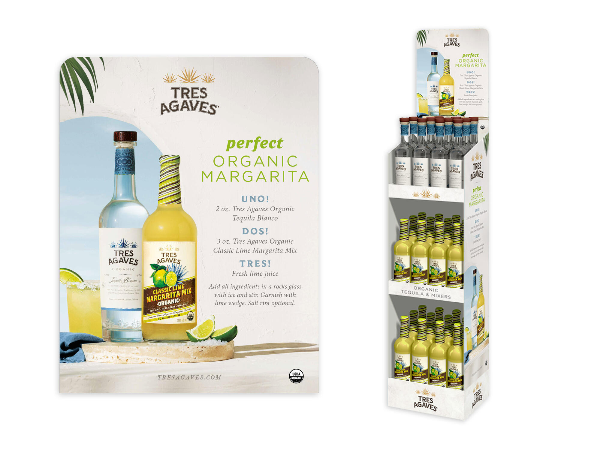 Tres Agaves | Recipe Corrugate Cardboard Rack