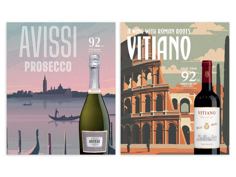 Heritage Wine Imports | Travel Poster Campaign