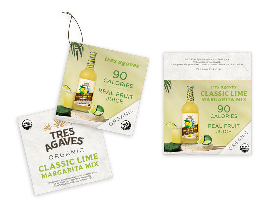 Tres Agaves | Classic Lime Margarita Mix Flow Necker & Shelftalker