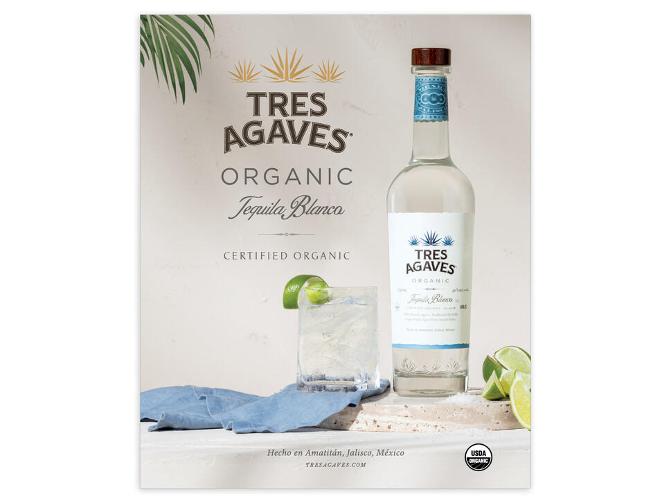 Tres Agaves | Tequila Blanco Flow Key Visual for Retail