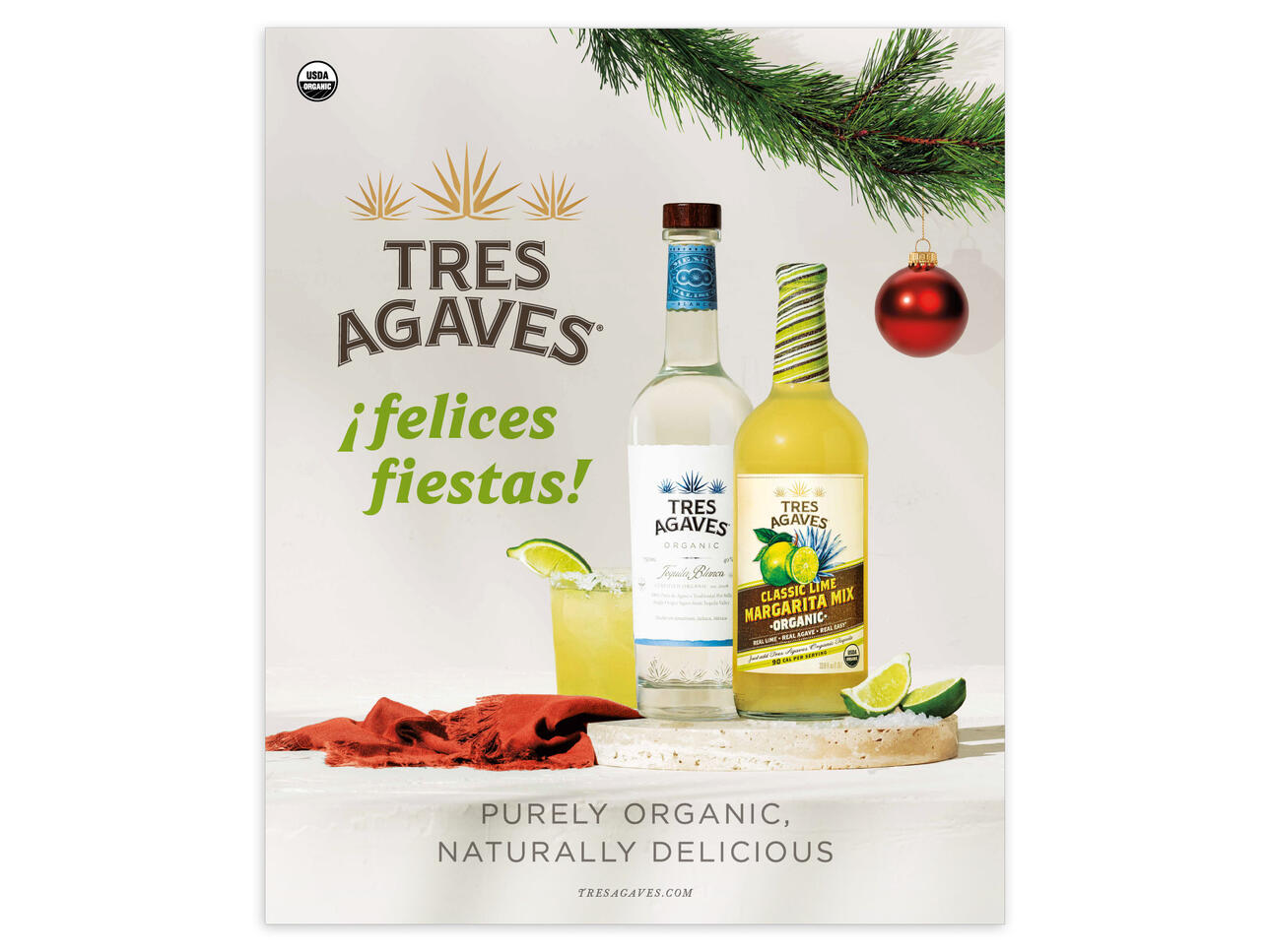 Tres Agaves Tequila &amp; Mixer Holiday POS Campaign
