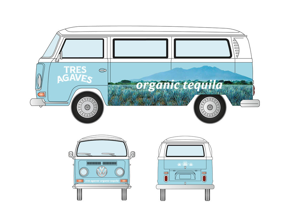 Tres Agaves | Event Bar VW Bus Vinyl and Wrap