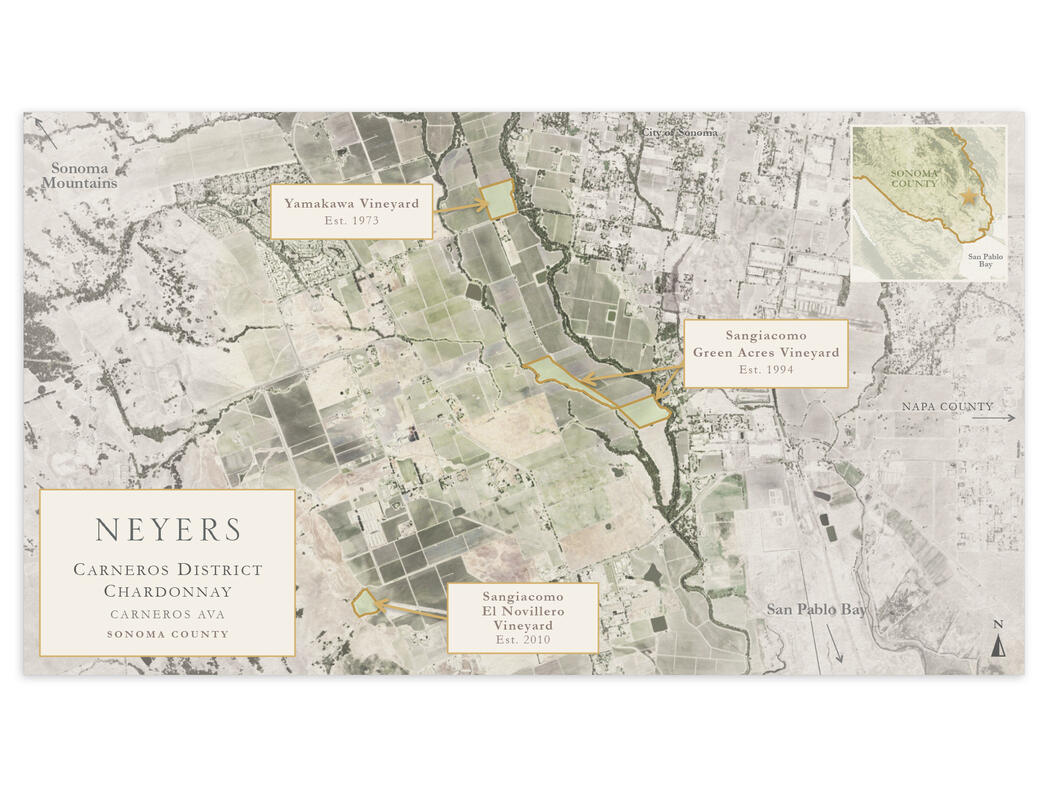 Neyers | Vineyard Map. Made with Google Earth, Adobe Illustrator, and Powerpoint.