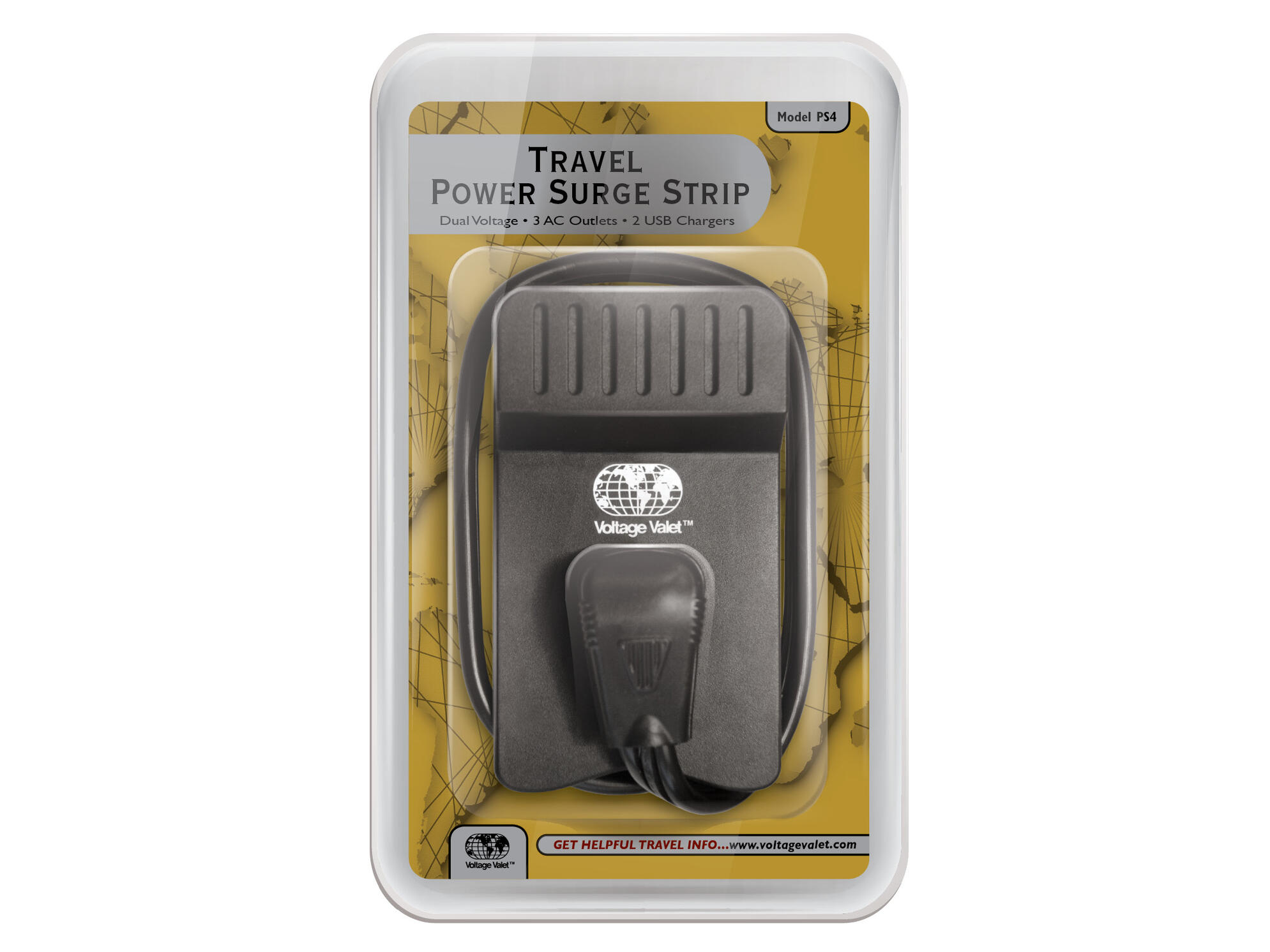 Voltage Valet | Travel Power Surge Strip Blister Pack