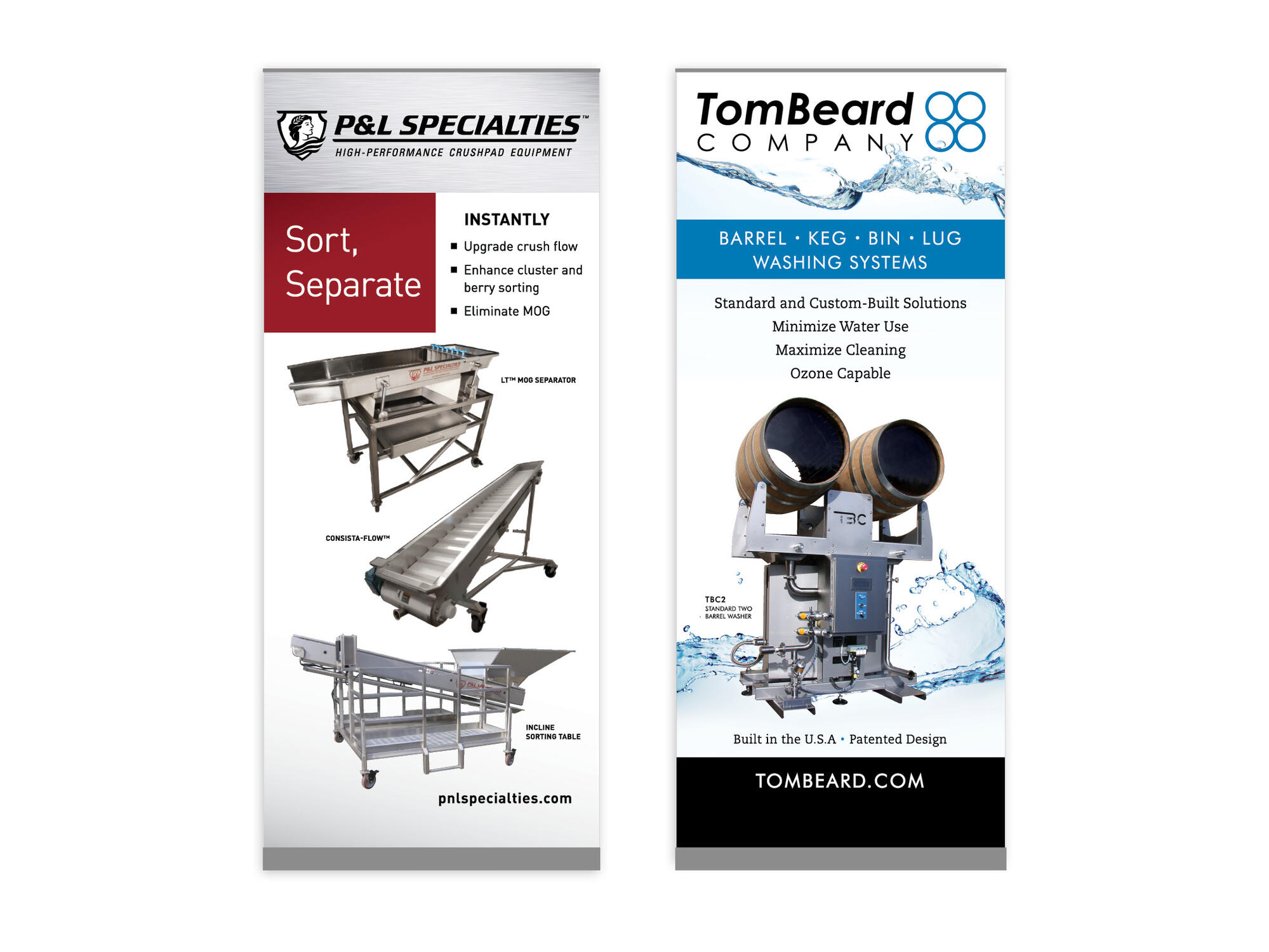 P&L Specialties and Tom Beard Company | Pull-up Banners