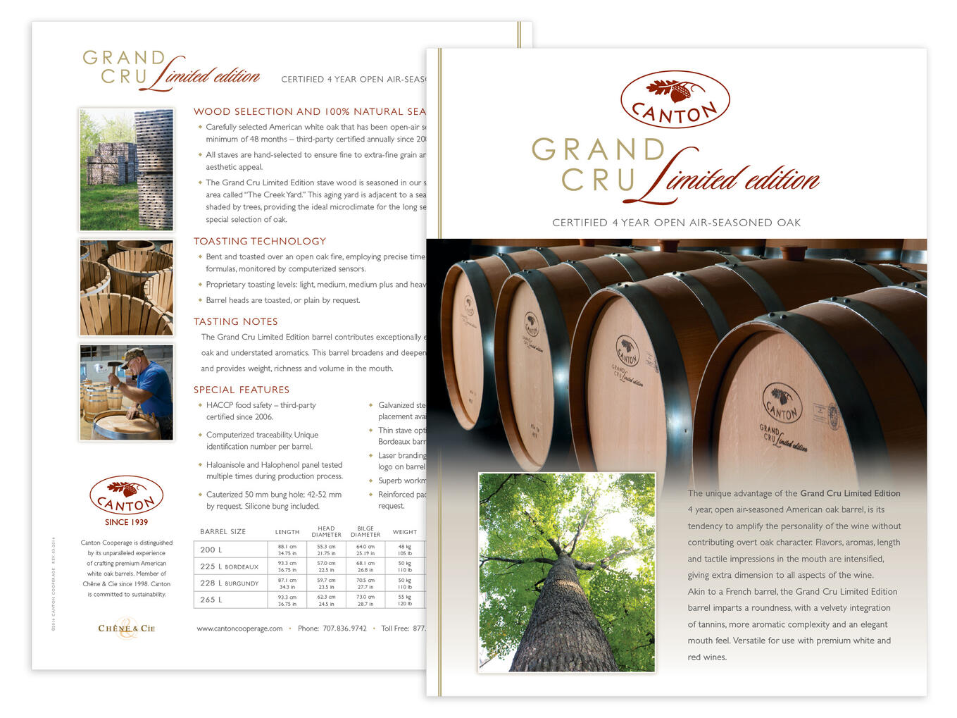 Canton Cooperage Grand Cru Limited Edition Sales Sheet