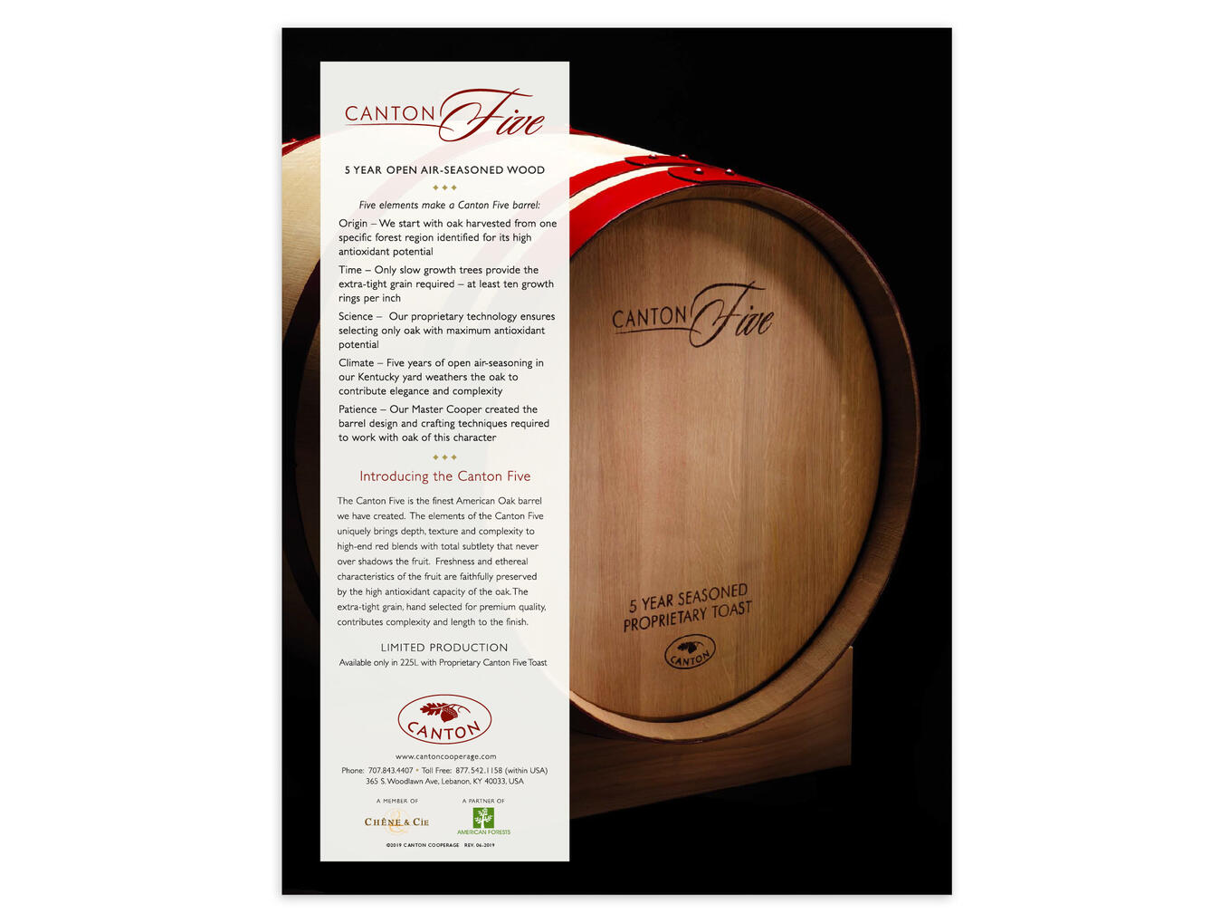 Canton Cooperage Canton Five Sales Sheet