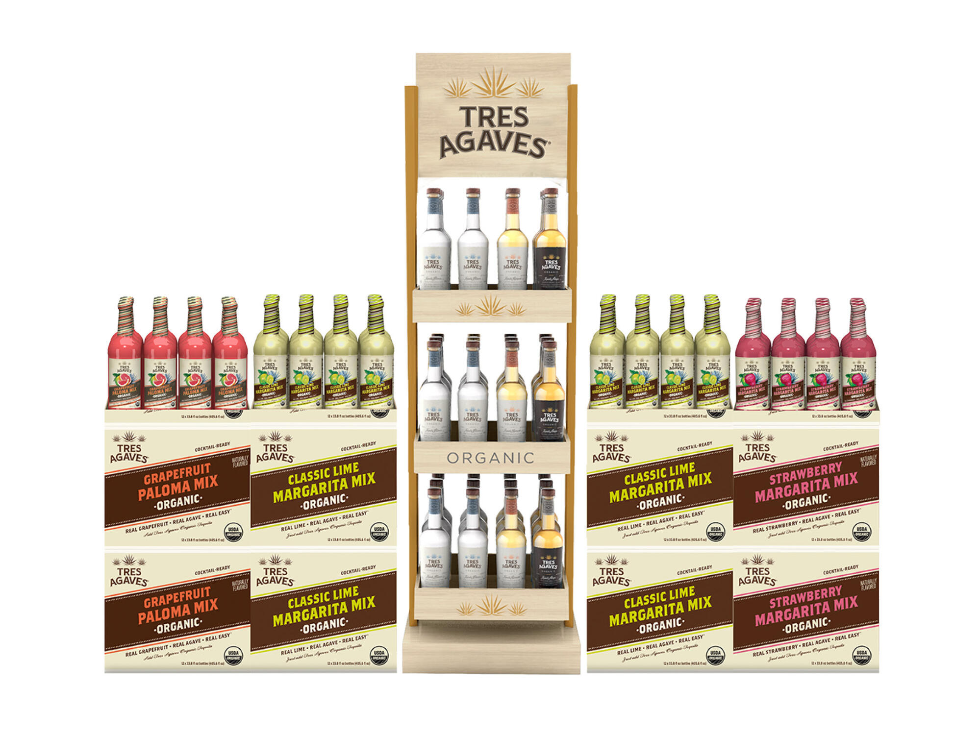 Tres Agaves | In-Store Wood Rack Display